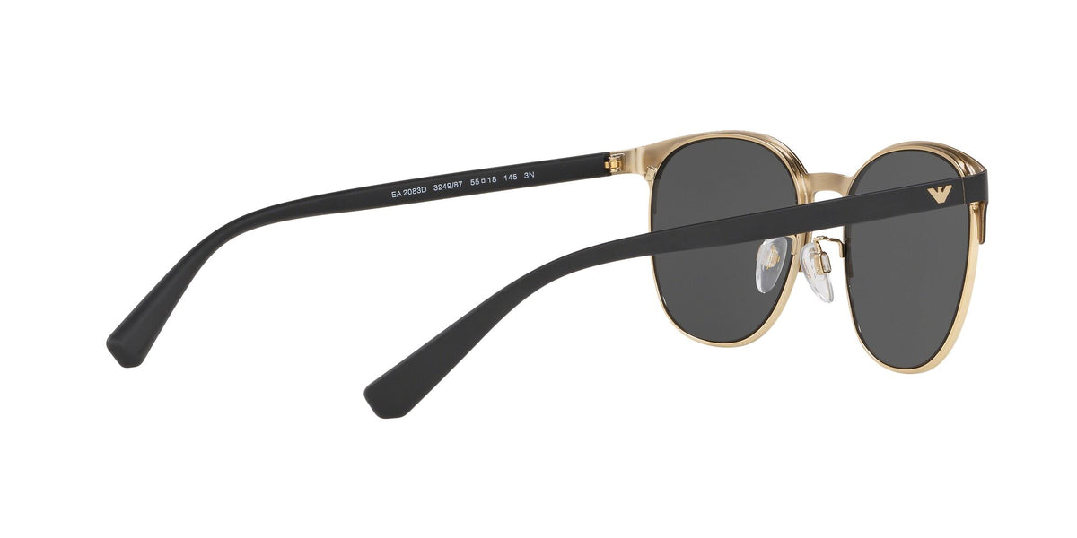 Emporio Armani EA 2083D Matte Black& Pale Gold / Grey 55 / Plastic