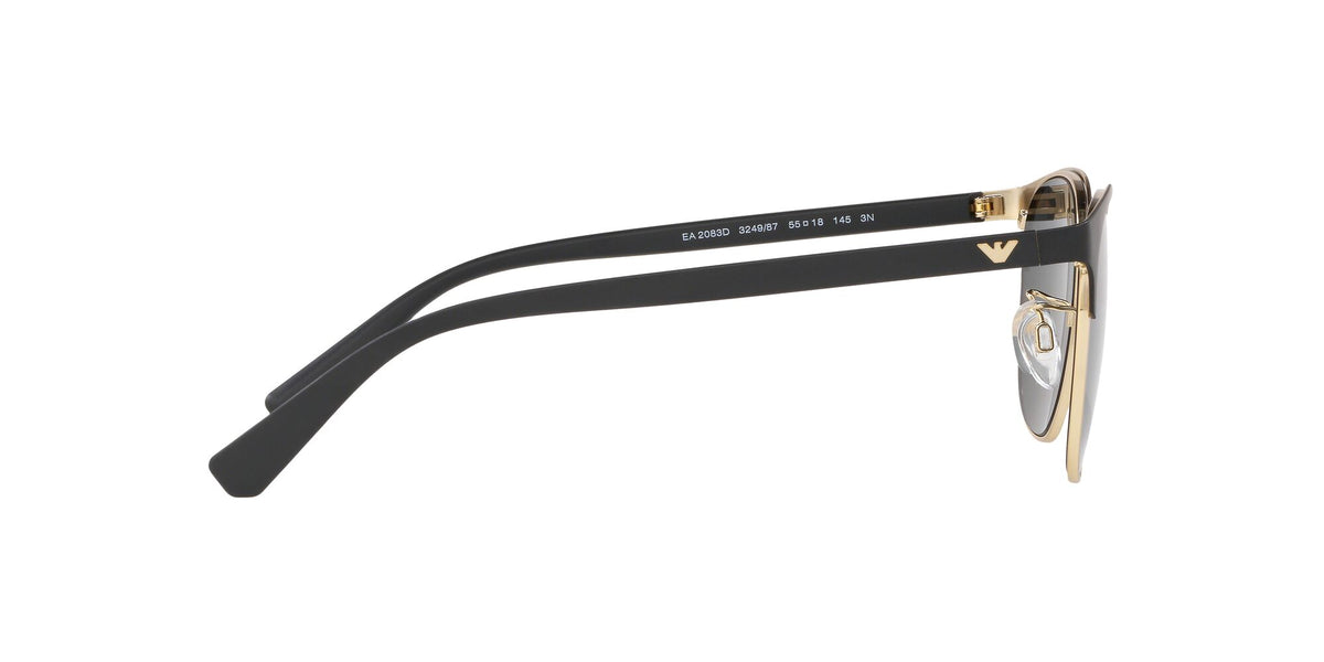 Emporio Armani EA 2083D Matte Black& Pale Gold / Grey 55 / Plastic
