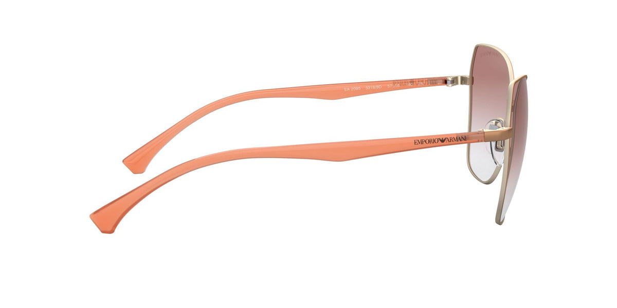 Emporio Armani EA 2095 Matte Bronze & Pale Gold / Gradient Pink 57 / Polyamide / Metal / Molded