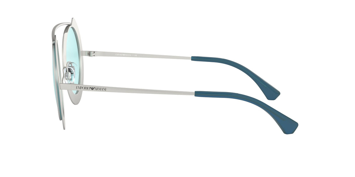 Emporio Armani 0EA2104 332665 47 Matte Silver & Lighy Blue/ Light Blue