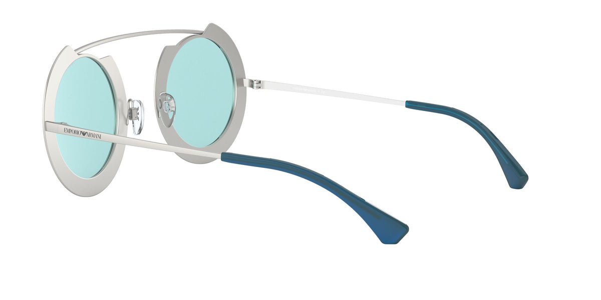 Emporio Armani 0EA2104 332665 47 Matte Silver & Lighy Blue/ Light Blue