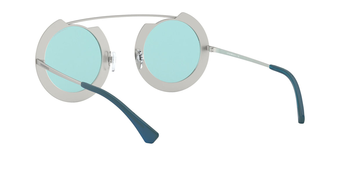 Emporio Armani 0EA2104 332665 47 Matte Silver & Lighy Blue/ Light Blue
