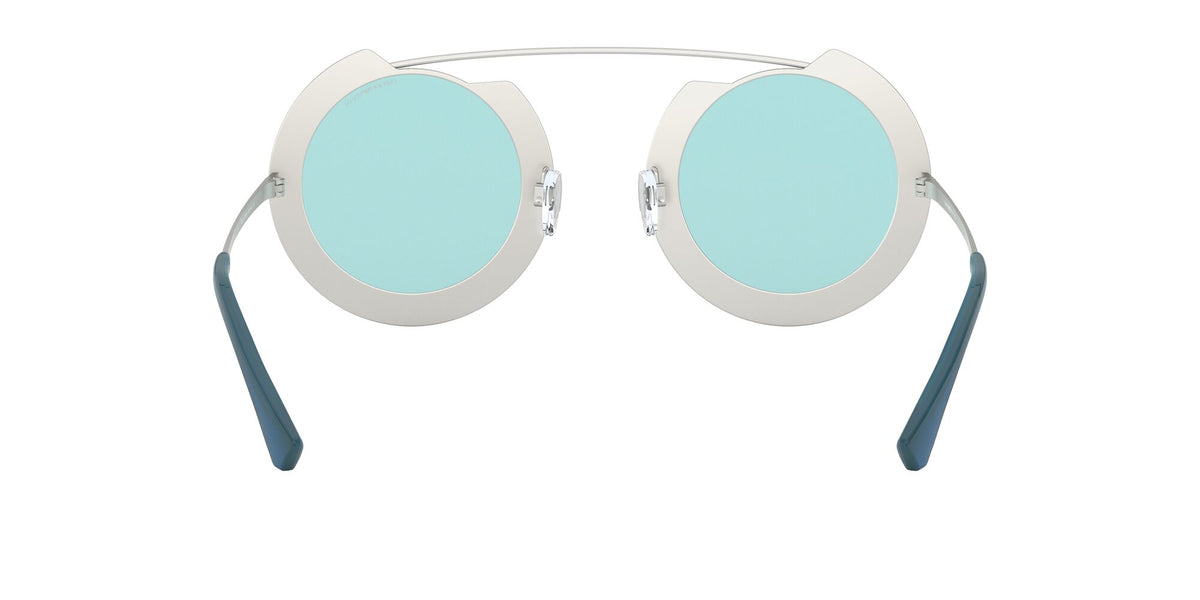 Emporio Armani 0EA2104 332665 47 Matte Silver & Lighy Blue/ Light Blue