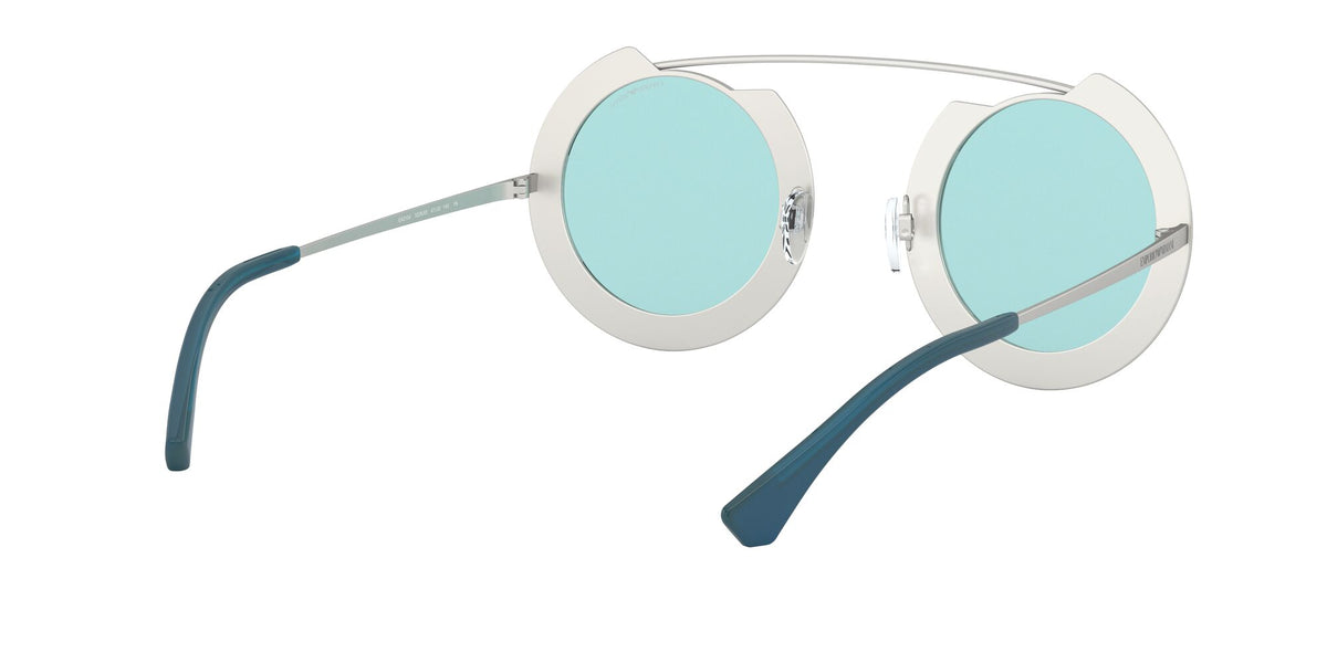 Emporio Armani 0EA2104 332665 47 Matte Silver & Lighy Blue/ Light Blue