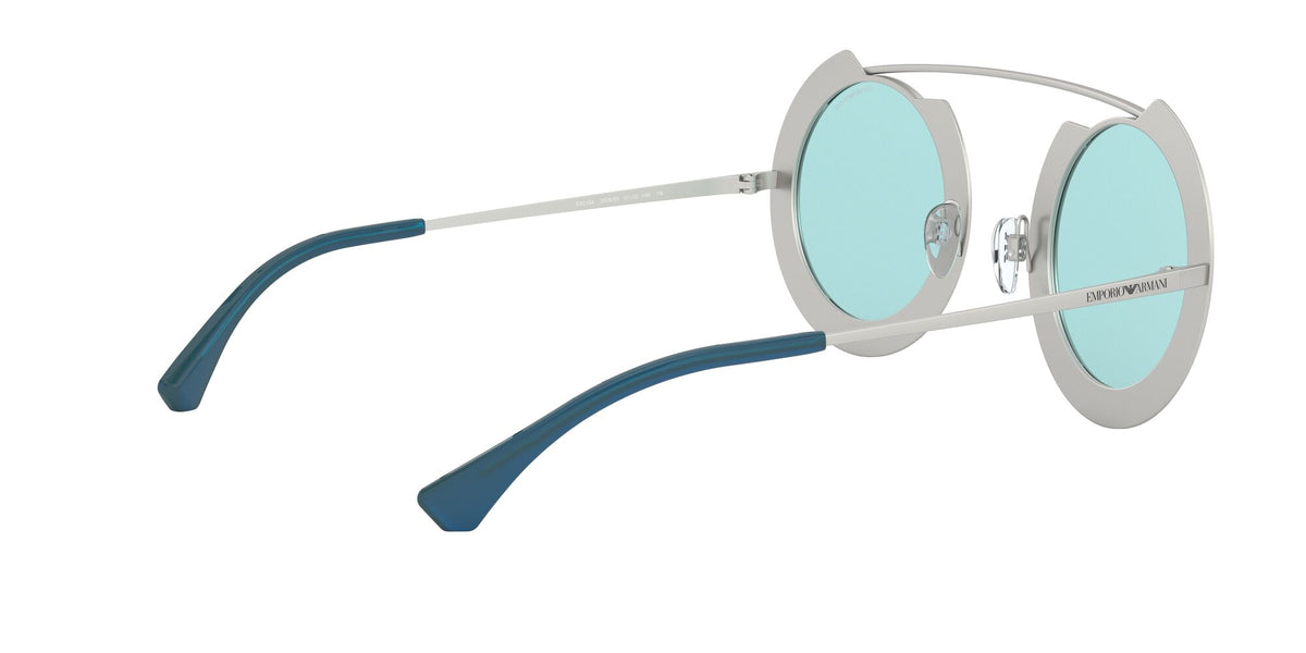 Emporio Armani 0EA2104 332665 47 Matte Silver & Lighy Blue/ Light Blue