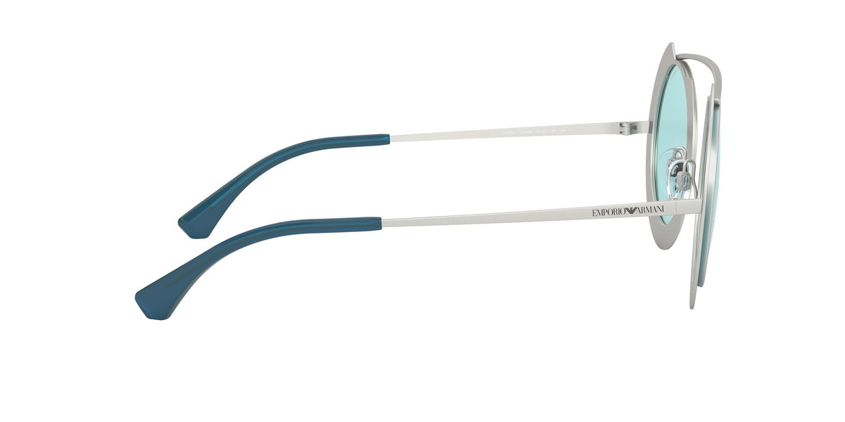 Emporio Armani 0EA2104 332665 47 Matte Silver & Lighy Blue/ Light Blue