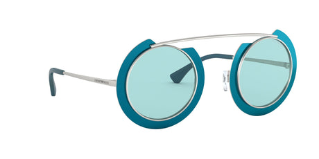 Emporio Armani 0EA2104 332665 47 Matte Silver & Lighy Blue/ Light Blue