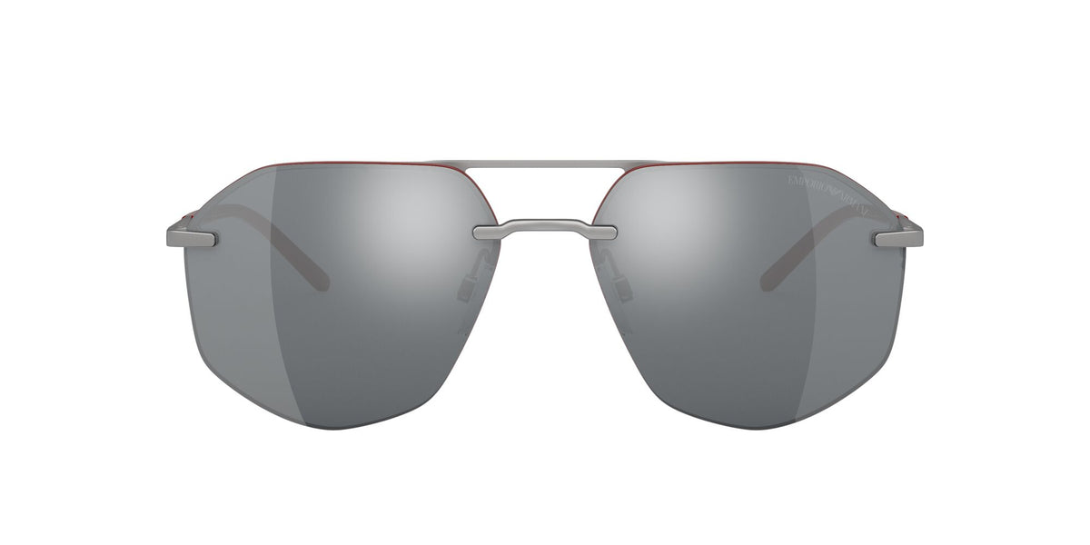 Emporio Armani EA 2132 Matte Gunmetal / Light Grey Mirror Black 59 / Plastic
