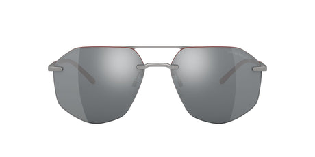 Emporio Armani EA 2132 Matte Gunmetal / Light Grey Mirror Black 59 / Polyamide / Metal / Metal