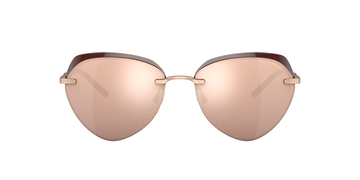 Emporio Armani EA 2133 Shiny Rose Gold / Brown Mirror Rose Gold 57 / Plastic