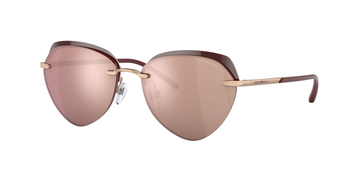 Emporio Armani EA 2133 Shiny Rose Gold / Brown Mirror Rose Gold 57 / Plastic