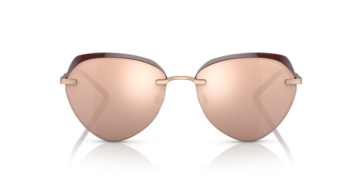 Emporio Armani EA 2133 Shiny Rose Gold / Brown Mirror Rose Gold 57 / Plastic