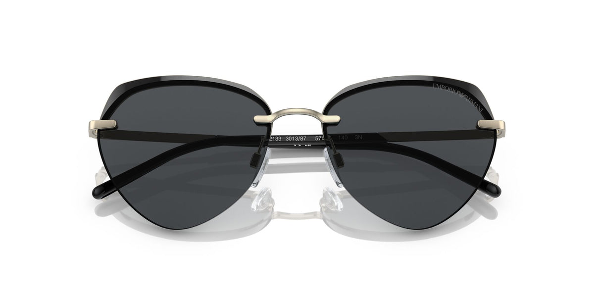 Emporio Armani EA 2133 Shiny Pale Gold / Dark Grey 57 / Polyamide / Metal / Metal
