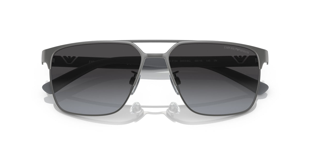 Emporio Armani EA 2134 Matte Gunmetal / Gradient Grey 58 / Polycarbonate / Metal / Metal