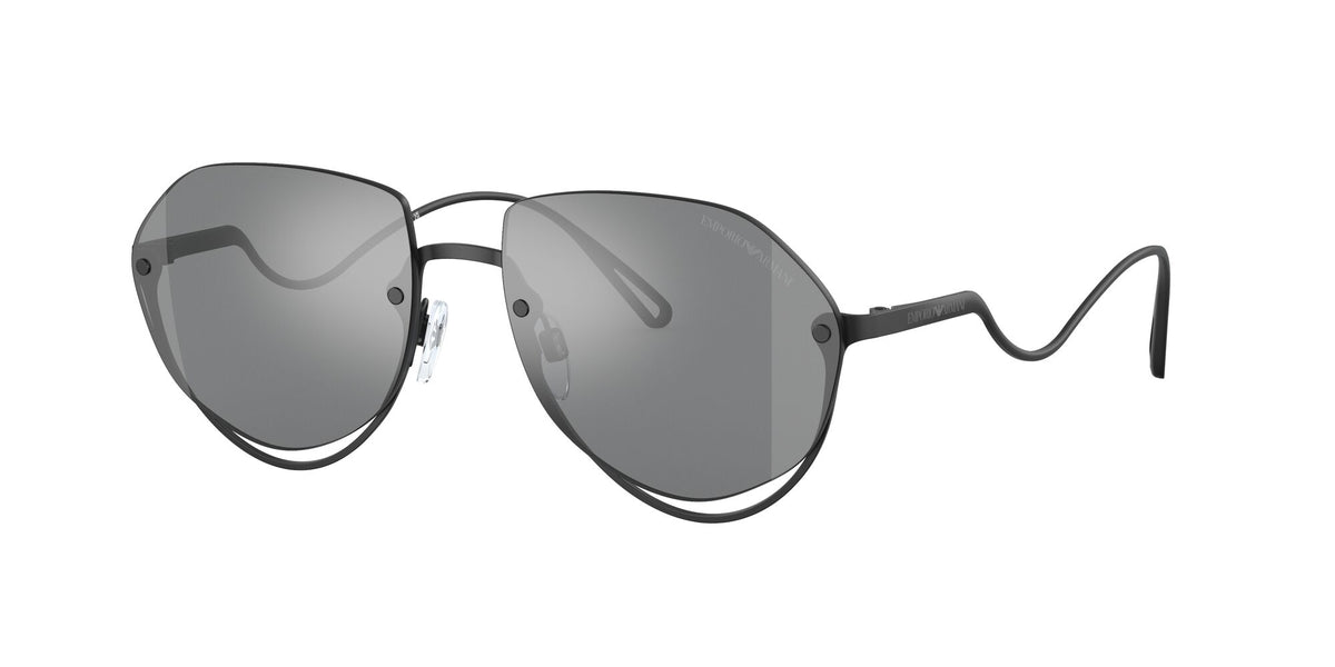 Emporio Armani EA 2137 Matte Black / Grey Mirror Silver 56 / Polyamide / Metal / Metal