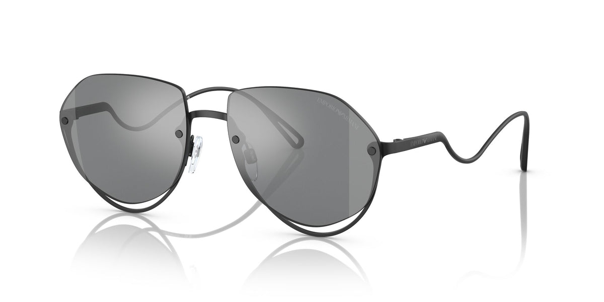 Emporio Armani EA 2137 Matte Black / Grey Mirror Silver 56 / Plastic