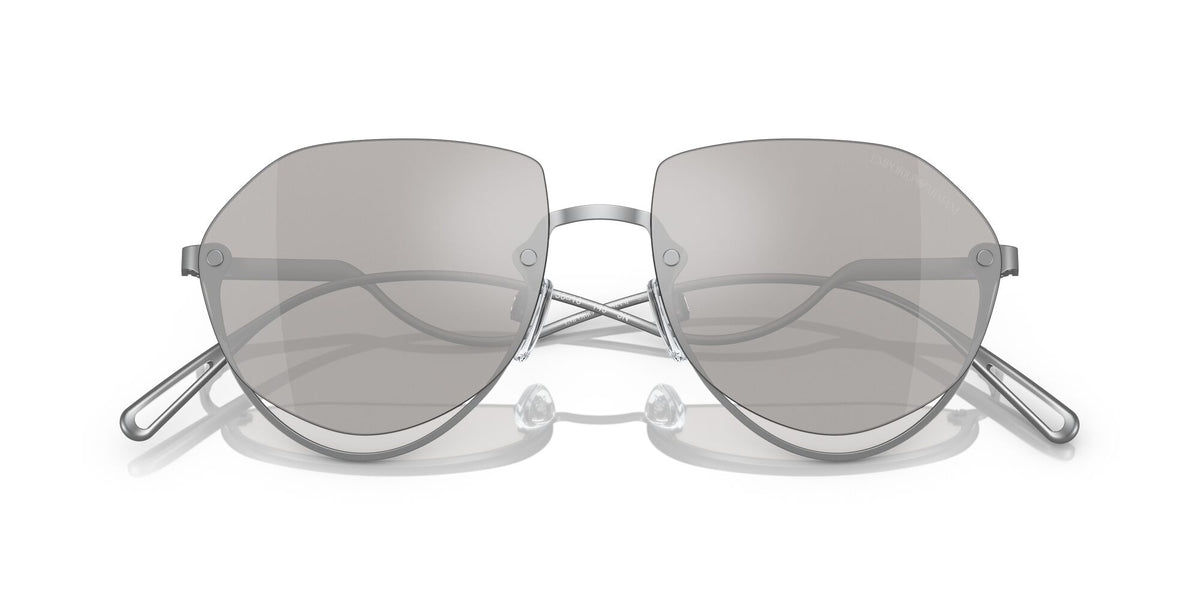 Emporio Armani EA 2137 Matte Silver / Light Grey Mirror Silver 56 / Plastic