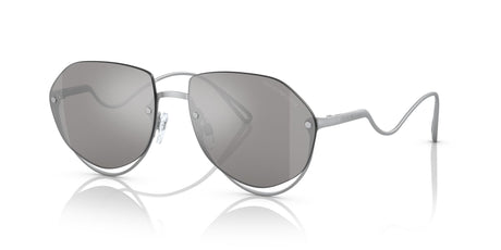 Emporio Armani EA 2137 Matte Silver / Light Grey Mirror Silver 56 / Plastic