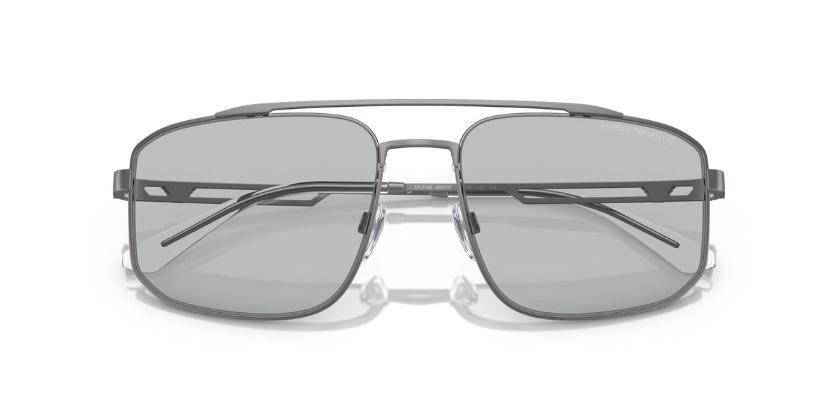 Emporio Armani  0EA2139 300387 57 Matte Gunmetal/ Light Grey 57 / Polyamide / Metal / Metal