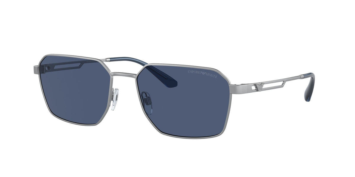 Emporio Armani  0EA2140 304580 57 Matte Silver/ Dark Blue 57 / Polycarbonate / Metal / Metal