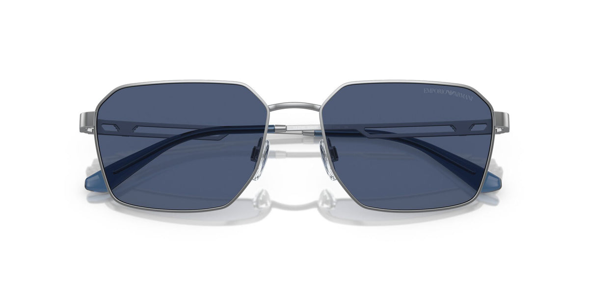Emporio Armani  0EA2140 304580 57 Matte Silver/ Dark Blue 57 / Polycarbonate / Metal / Metal