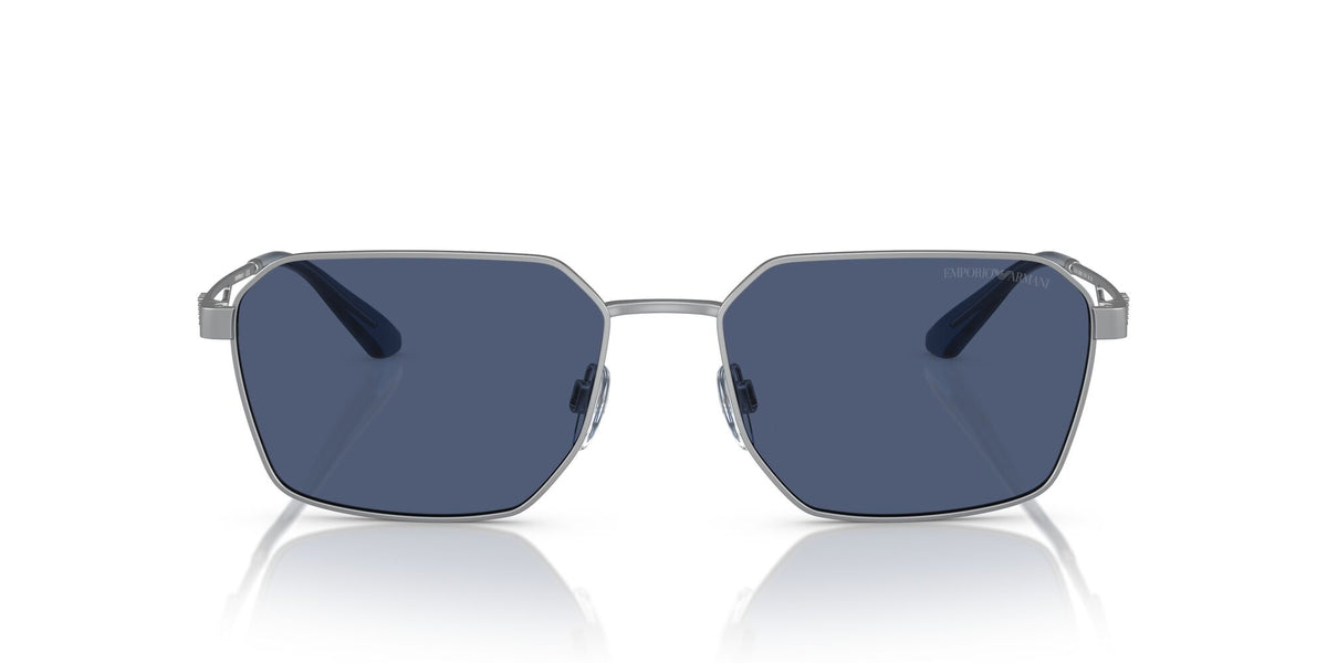 Emporio Armani  0EA2140 304580 57 Matte Silver/ Dark Blue 57 / Polycarbonate / Metal / Metal