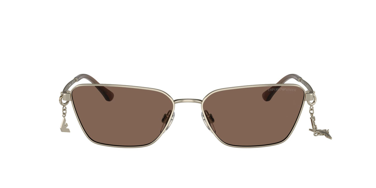 Emporio Armani  0EA2141 301373 56 Shiny Pale Gold/ Dark Brown 56 / Polycarbonate / Metal / Metal