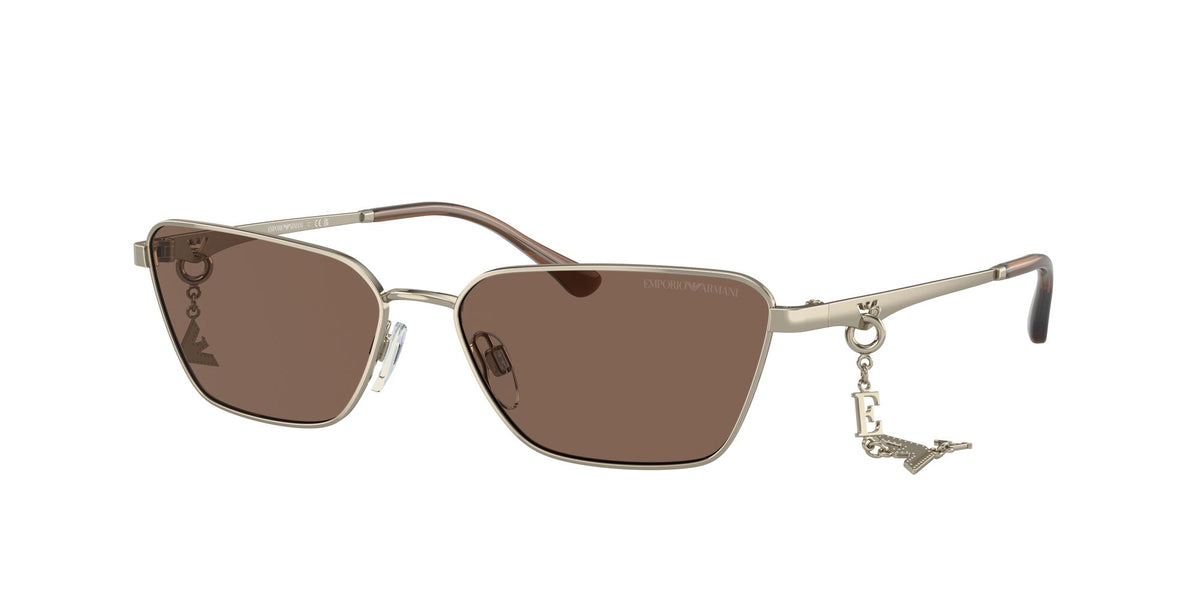 Emporio Armani  0EA2141 301373 56 Shiny Pale Gold/ Dark Brown 56 / Polycarbonate / Metal / Metal