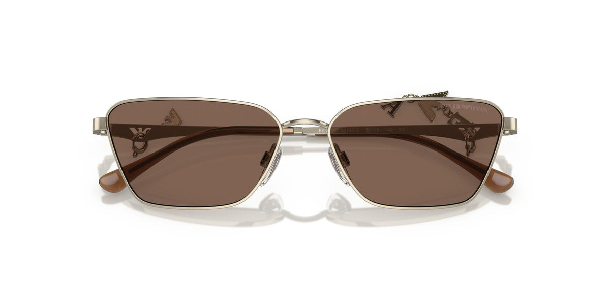 Emporio Armani  0EA2141 301373 56 Shiny Pale Gold/ Dark Brown 56 / Polycarbonate / Metal / Metal