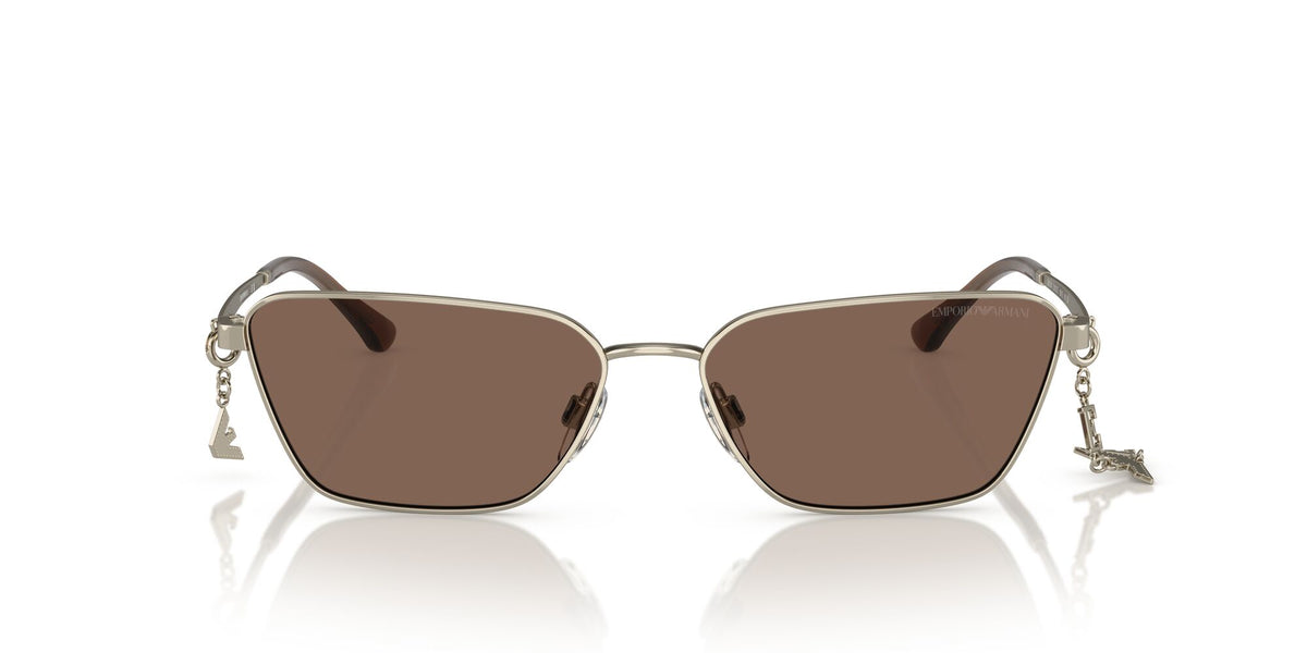 Emporio Armani  0EA2141 301373 56 Shiny Pale Gold/ Dark Brown 56 / Polycarbonate / Metal / Metal
