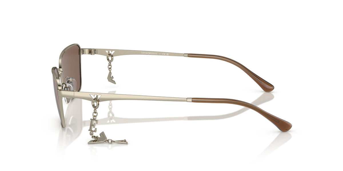 Emporio Armani  0EA2141 301373 56 Shiny Pale Gold/ Dark Brown 56 / Polycarbonate / Metal / Metal
