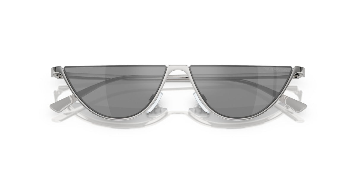 Emporio Armani  0EA2143 30156G 57 Shiny Silver/ Grey Mirror Silver 57 / Polycarbonate / Metal / Metal