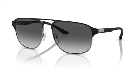 Emporio Armani  0EA2144 336511 60 Matte Gunmetal/Black/ Polar Grey Gradient 60 / Polycarbonate / Metal / Injected