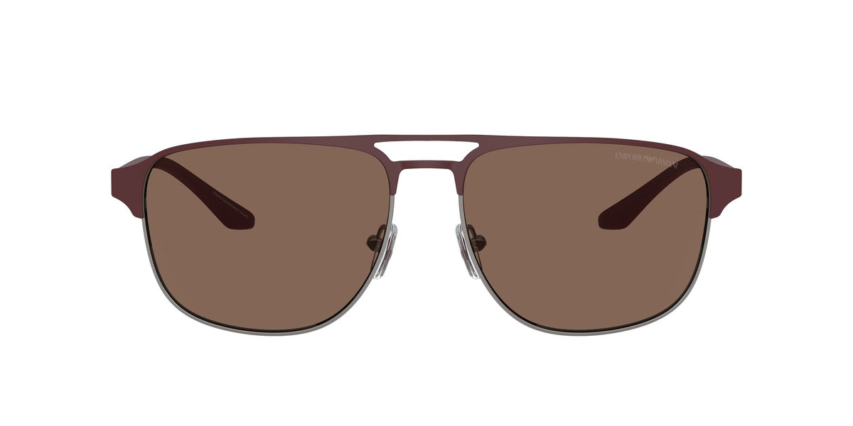 Emporio Armani  0EA2144 336673 60 Matte Gunmetal/Bordeaux/ Dark Brown 60 / Polycarbonate / Metal / Injected
