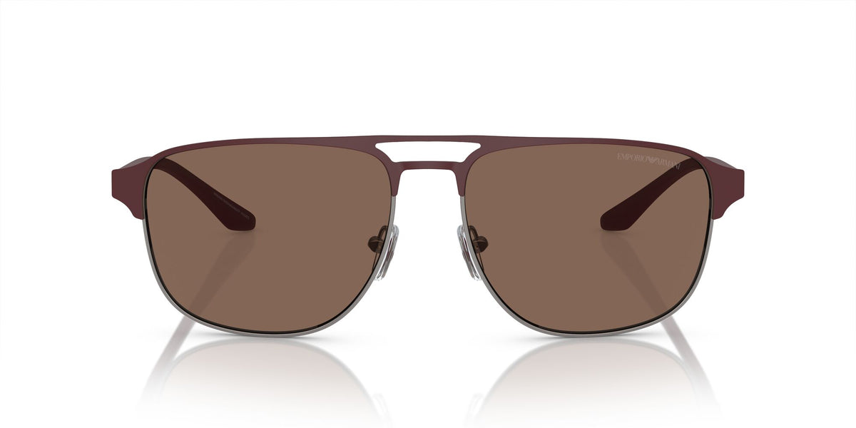 Emporio Armani  0EA2144 336673 60 Matte Gunmetal/Bordeaux/ Dark Brown 60 / Polycarbonate / Metal / Injected