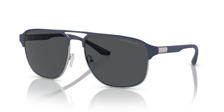 Emporio Armani  0EA2144 336887 60 Matte Silver/Bluette/ Dark Grey 60 / Polycarbonate / Metal / Injected