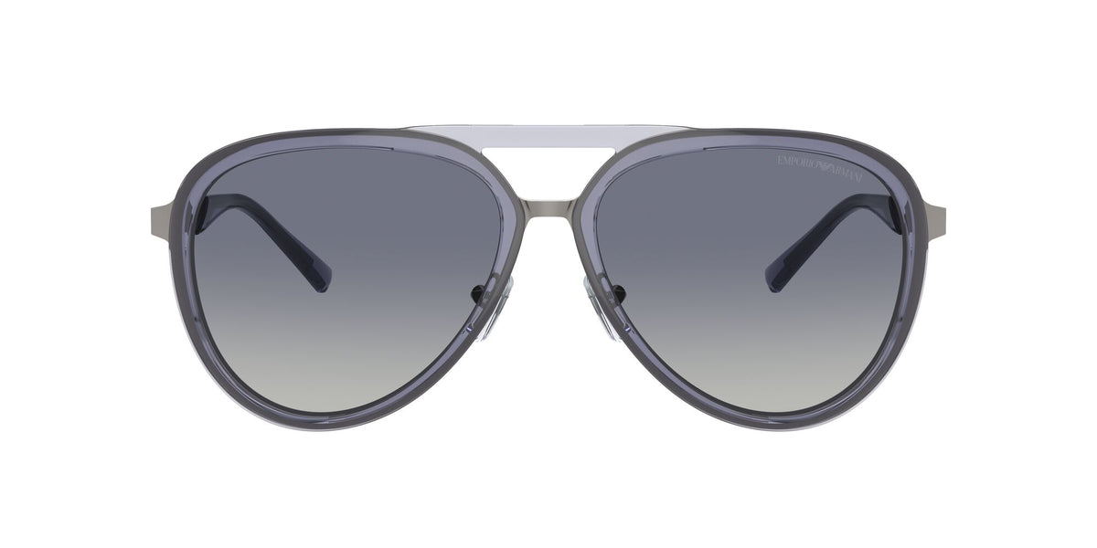 Emporio Armani  0EA2145 33584L 59 Shiny Transparent Dark Blue/ Gradient Blue 59 / Polycarbonate / Metal / Metal
