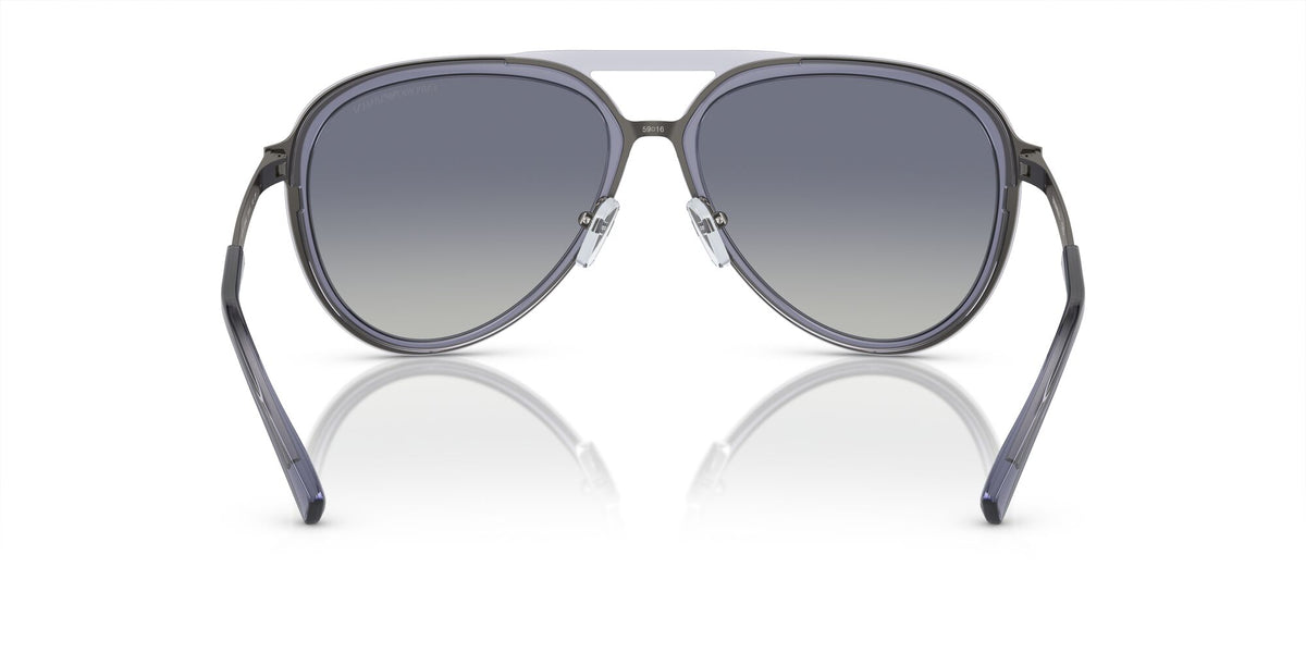 Emporio Armani  0EA2145 33584L 59 Shiny Transparent Dark Blue/ Gradient Blue 59 / Polycarbonate / Metal / Metal