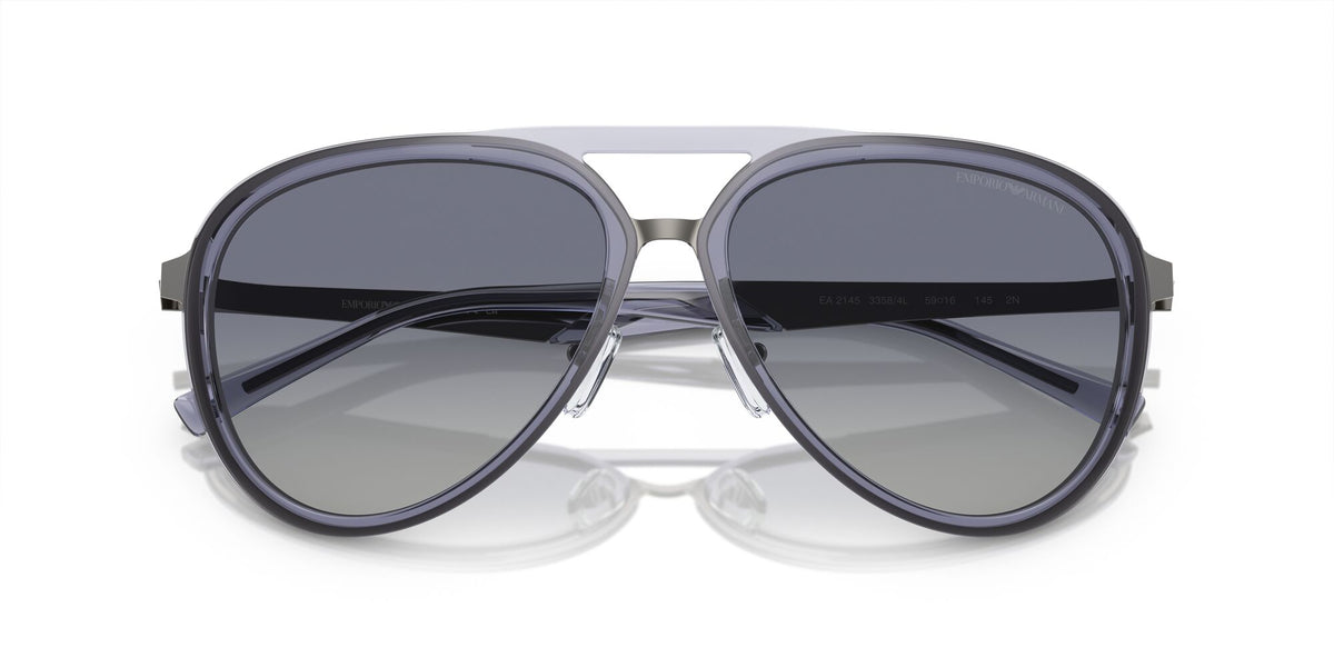 Emporio Armani  0EA2145 33584L 59 Shiny Transparent Dark Blue/ Gradient Blue 59 / Polycarbonate / Metal / Metal
