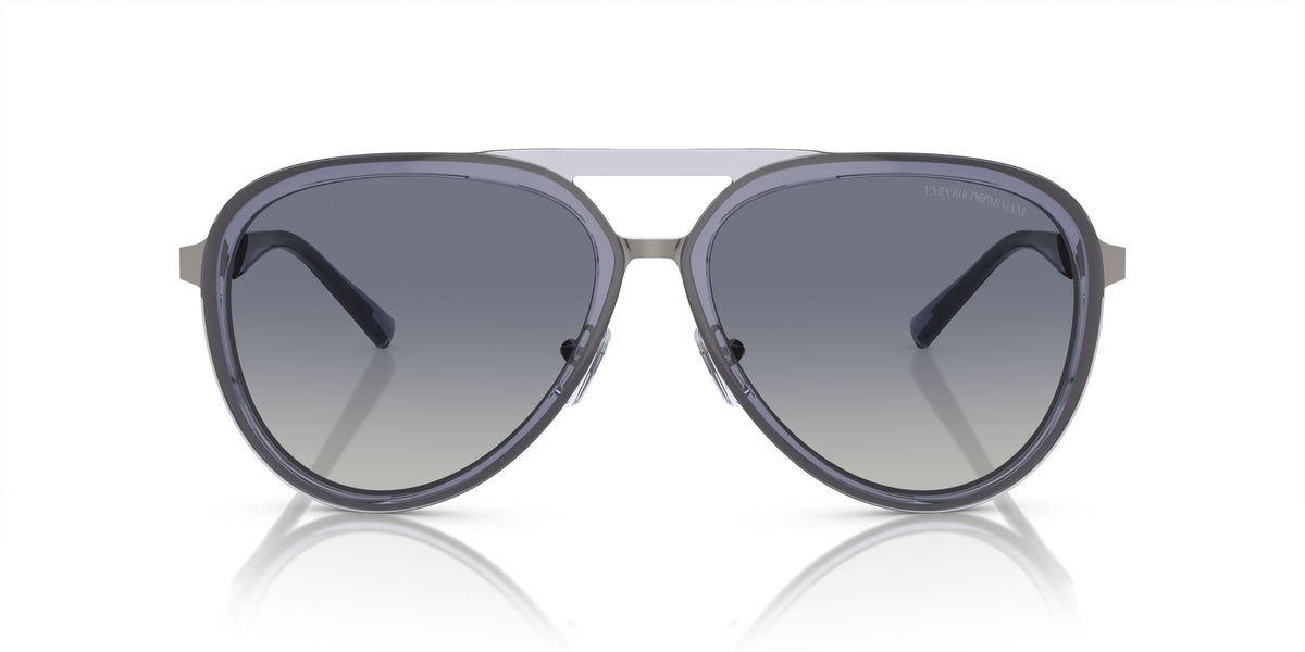Emporio Armani  0EA2145 33584L 59 Shiny Transparent Dark Blue/ Gradient Blue 59 / Polycarbonate / Metal / Metal