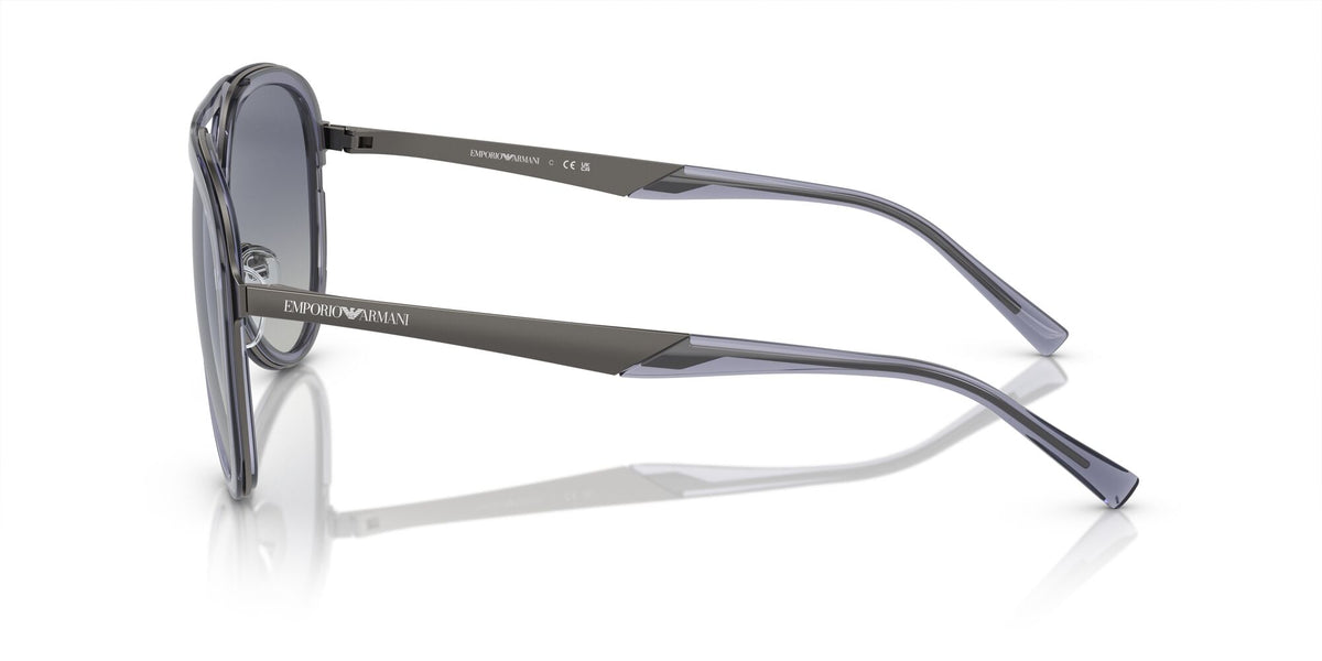 Emporio Armani  0EA2145 33584L 59 Shiny Transparent Dark Blue/ Gradient Blue 59 / Polycarbonate / Metal / Metal