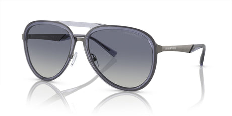 Emporio Armani  0EA2145 33584L 59 Shiny Transparent Dark Blue/ Gradient Blue 59 / Polycarbonate / Metal / Metal