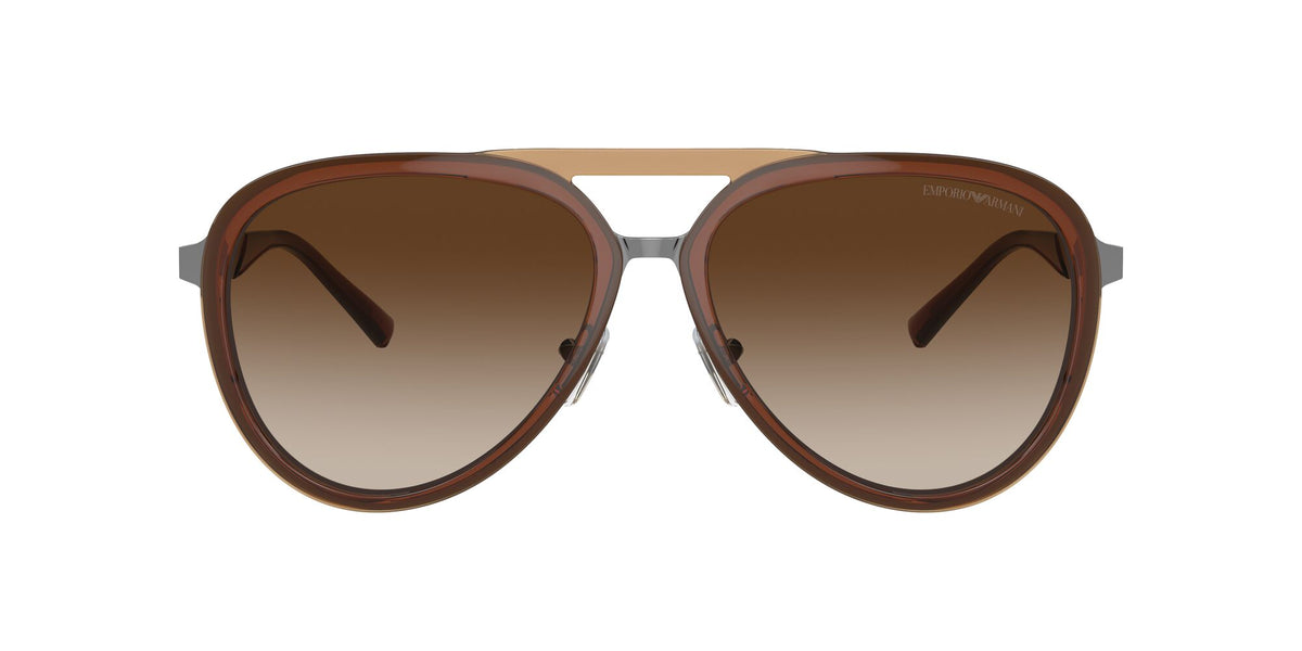 Emporio Armani  0EA2145 336013 59 Shiny Transparent Brown/ Gradient Brown 59 / Polycarbonate / Metal / Metal