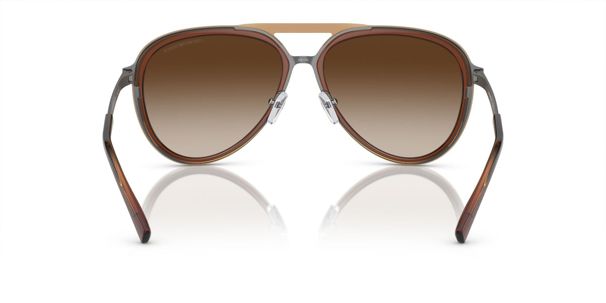 Emporio Armani  0EA2145 336013 59 Shiny Transparent Brown/ Gradient Brown 59 / Polycarbonate / Metal / Metal