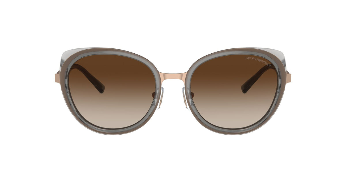 Emporio Armani  0EA2146 336113 53 Shiny Rose Gold/ Gradient Brown 53 / Polycarbonate / Metal / Metal