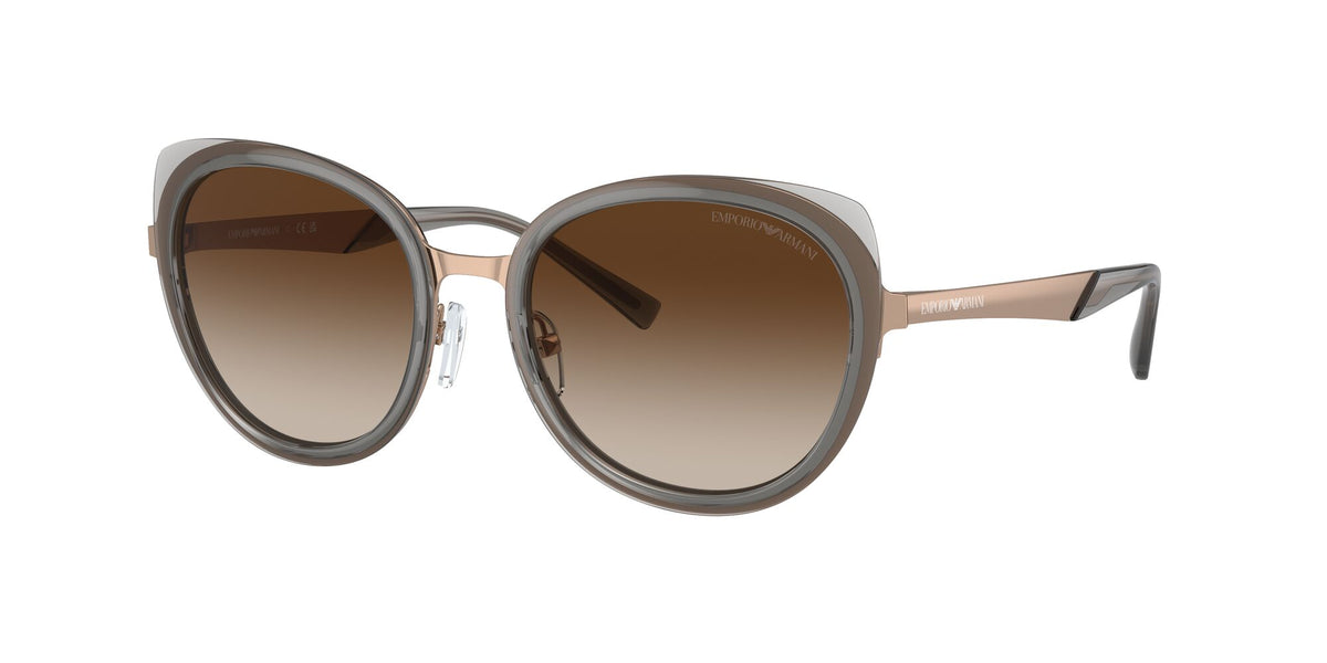 Emporio Armani  0EA2146 336113 53 Shiny Rose Gold/ Gradient Brown 53 / Polycarbonate / Metal / Metal