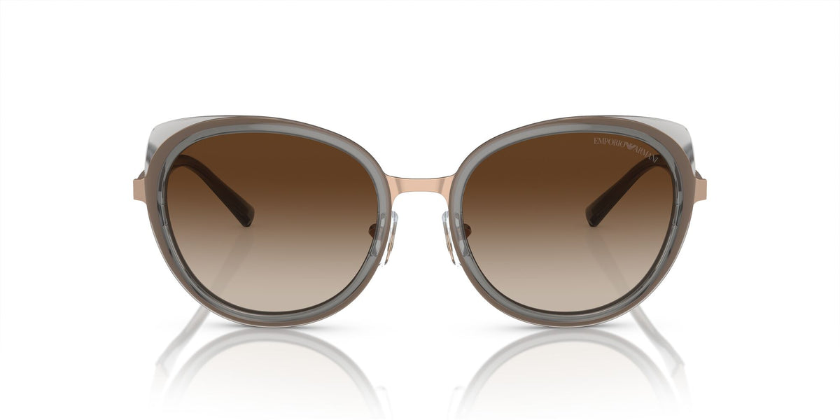 Emporio Armani  0EA2146 336113 53 Shiny Rose Gold/ Gradient Brown 53 / Polycarbonate / Metal / Metal
