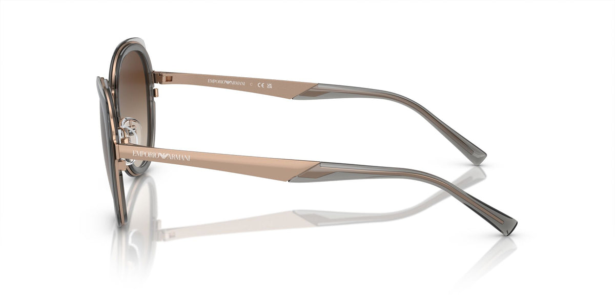 Emporio Armani  0EA2146 336113 53 Shiny Rose Gold/ Gradient Brown 53 / Polycarbonate / Metal / Metal