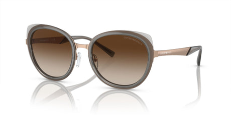 Emporio Armani  0EA2146 336113 53 Shiny Rose Gold/ Gradient Brown 53 / Polycarbonate / Metal / Metal