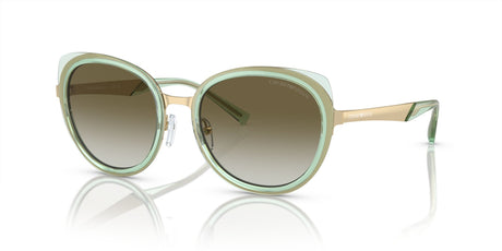 Emporio Armani  0EA2146 33638E 53 Shiny Pale Gold/ Gradient Green 53 / Polycarbonate / Metal / Metal